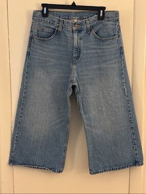 Levi's Light Blue Denim wide leg culottes